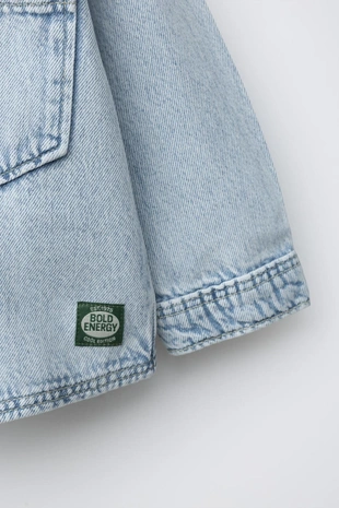 Джинсовая куртка-рубашка с капюшоном- Заказать в России