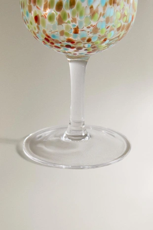 Винный стакан с разноцветной отделкой- Заказать в России