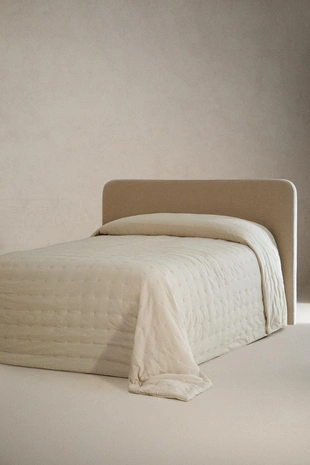 Одеяло из льна и хлопка с квилтованным узором- Заказать в России