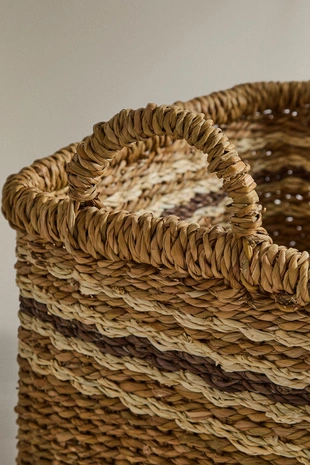 Прямоугольная корзина с полосками- Заказать в России