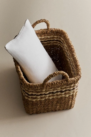 Прямоугольная корзина с полосками- Заказать в России