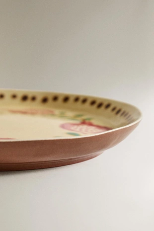 Десертная тарелка гранатовый гранат на цветной глине- Заказать в России