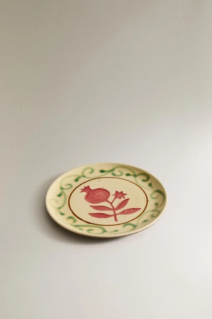Фарфоровая боковая тарелка гранат- Заказать в России