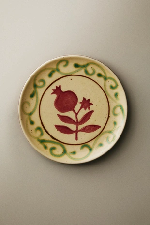 Фарфоровая боковая тарелка гранат- Заказать в России