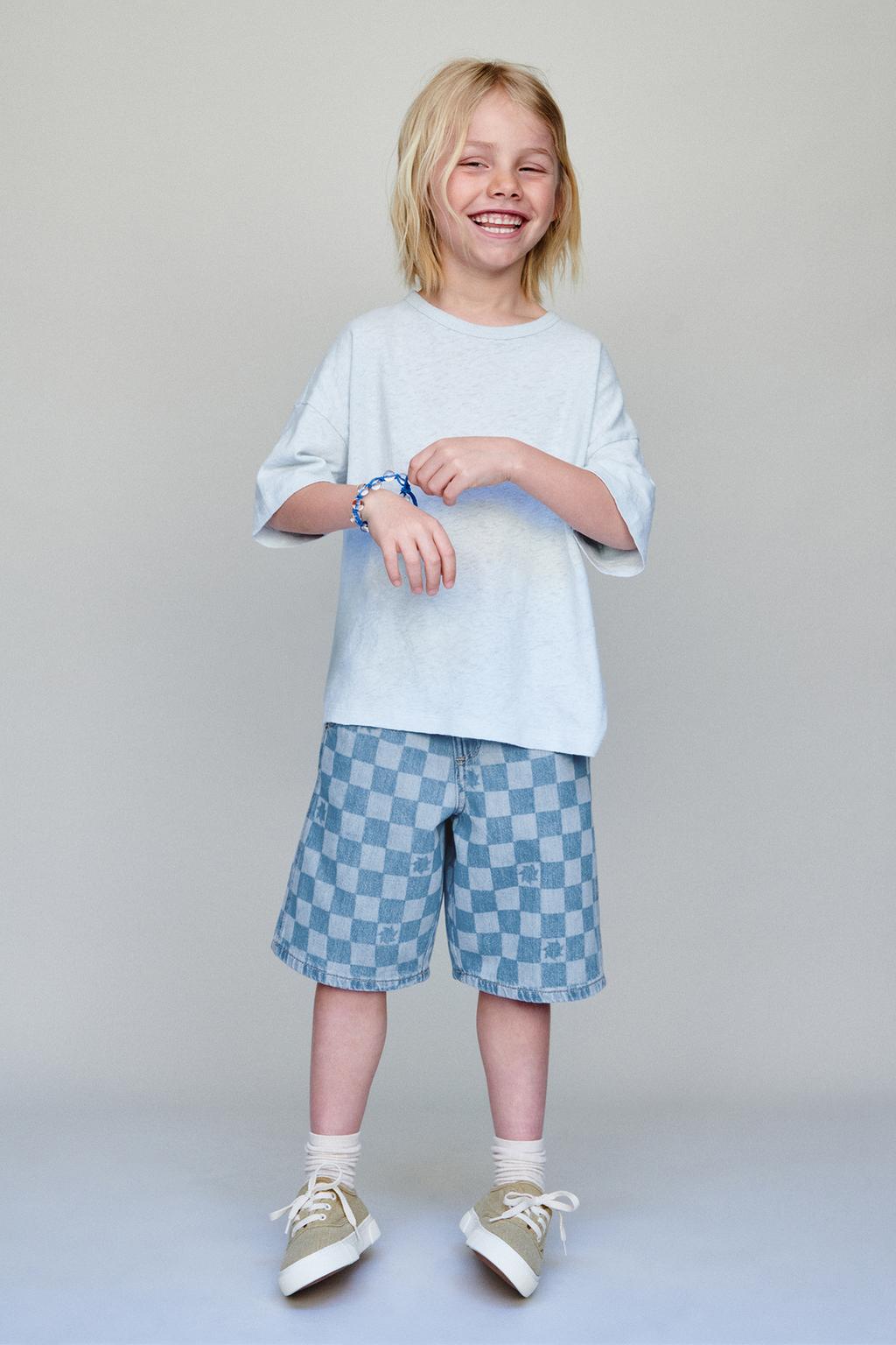 ДЖИНСОВЫЕ ШОРТЫ В ШАХМАТНУЮ КЛЕТКУ