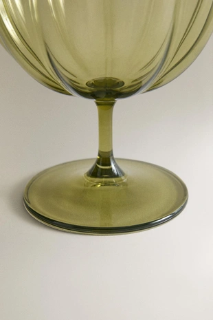 Стеклянная чашка для мороженого со волновым дизайном- Заказать в России