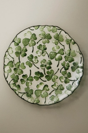 Стеклянная десертная тарелка clover- Заказать в России