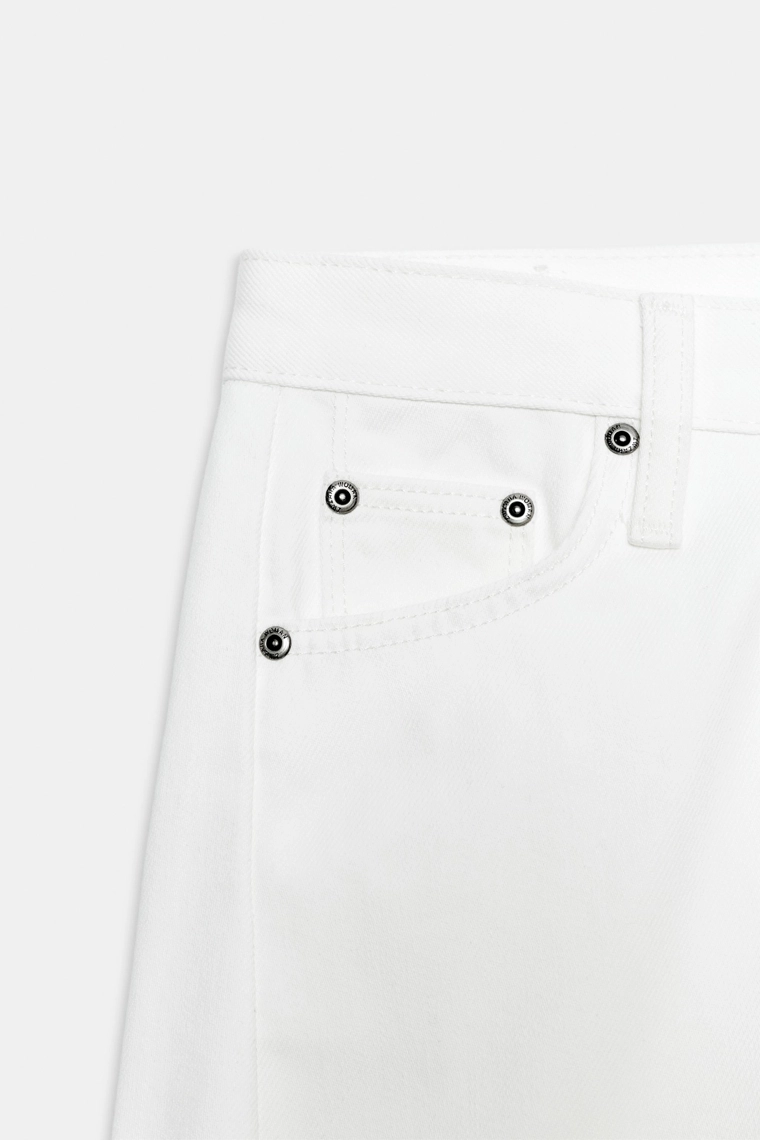 Джинсы средней посадки Zara «ZW» с укороченным свободным кроем на щиколотку