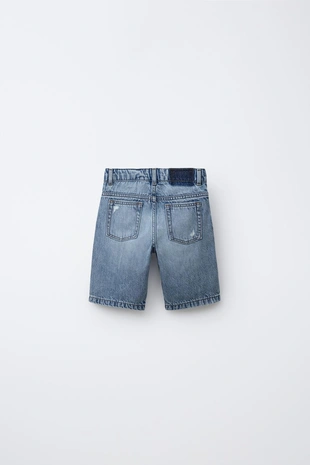 Джинсовые шорты с разрезами- Заказать в России