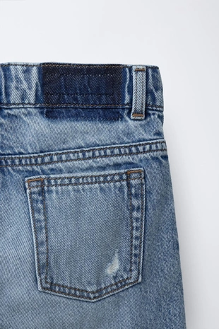 Джинсовые шорты с разрезами- Заказать в России