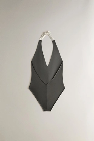 Купальник с завязкой на шее для пляжа- Заказать в России