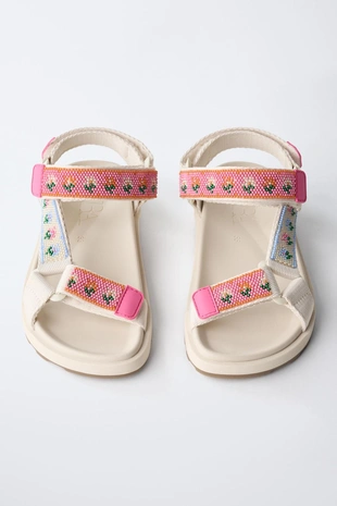 Технические сандалии с бусинами- Заказать в России