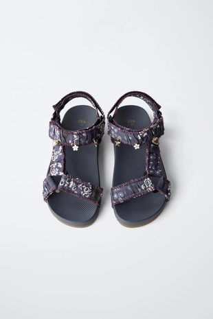 Технические сандалии с цветами- Заказать в России