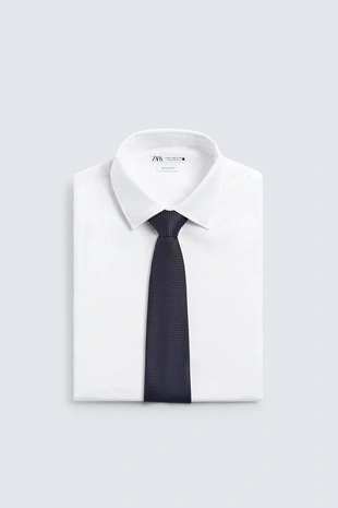 Галстук жаккардовый из 100% шелка в клетку- Заказать в России