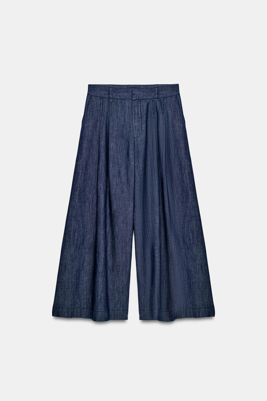 БРЮКИ-КЮЛОТЫ С ЗАЩИПАМИ