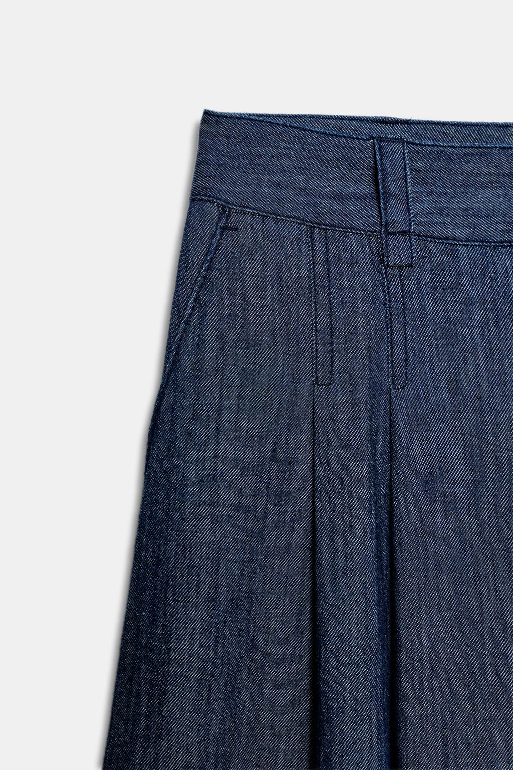 БРЮКИ-КЮЛОТЫ С ЗАЩИПАМИ