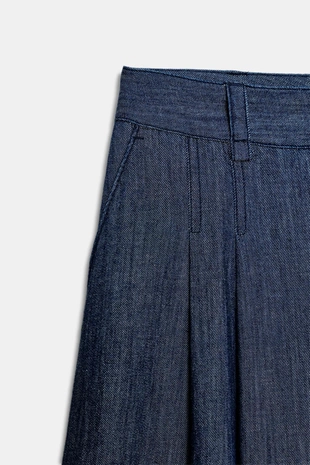 Брюки-кюлоты с защипами- Заказать в России