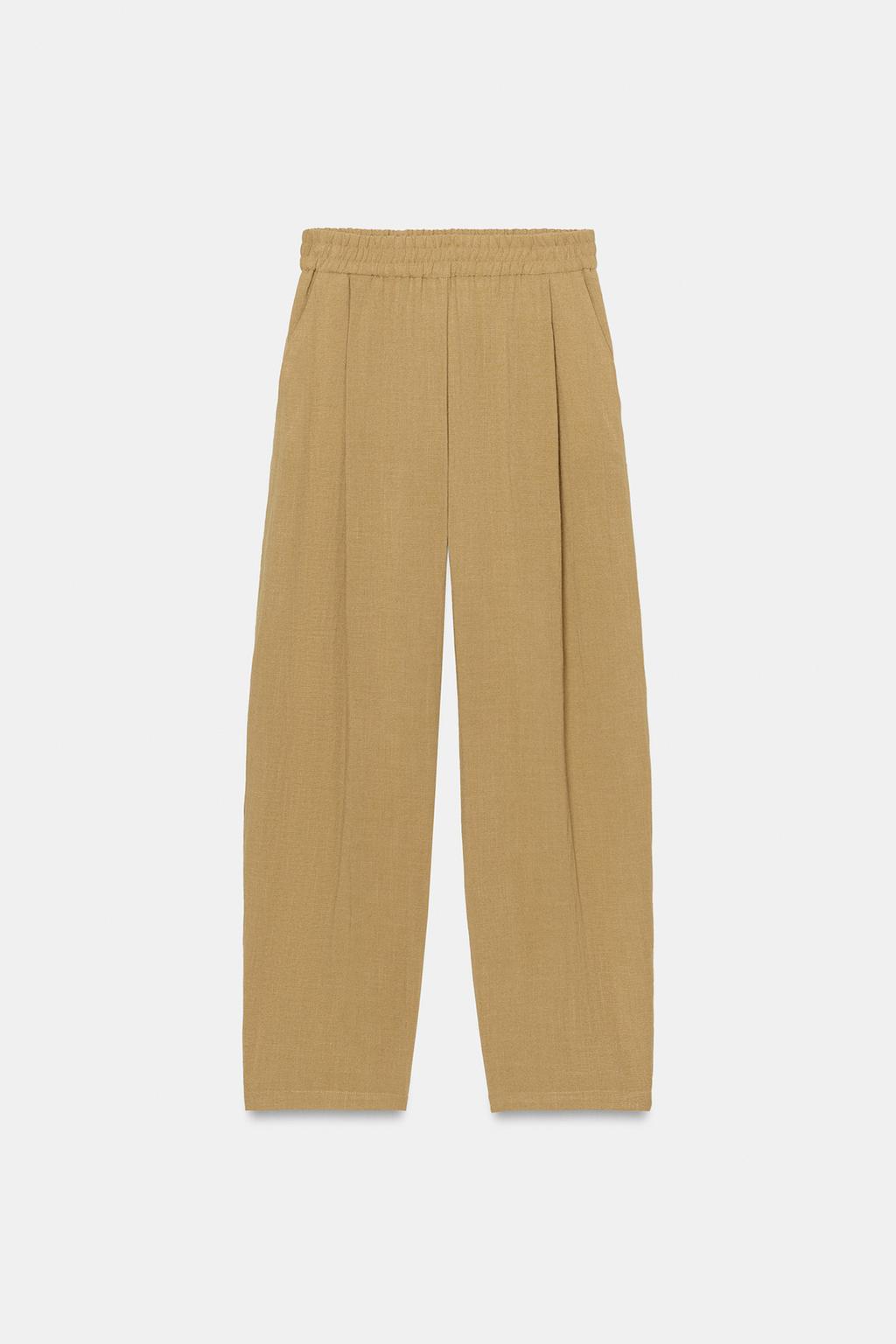 КОМПЛЕКТ СТРУЯЩИХСЯ БРЮК С ЭЛАСТИЧНЫМ ПОЯСОМ