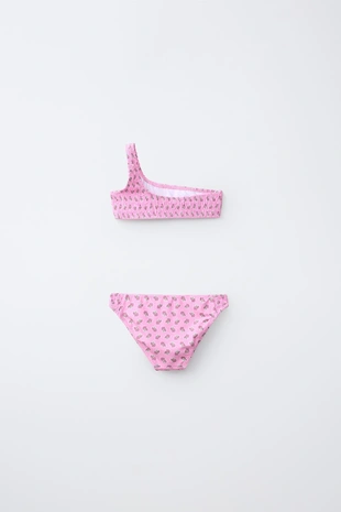 6-14 лет/ бикини с цветочным принтом и текстурой «соты»- Заказать в России