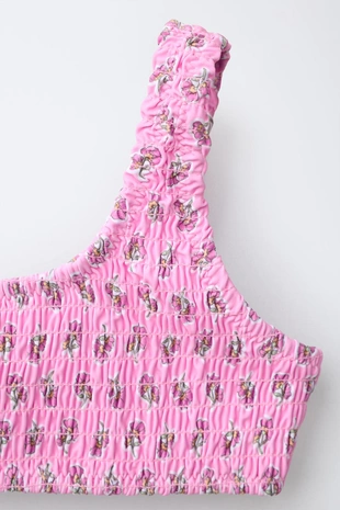 6-14 лет/ бикини с цветочным принтом и текстурой «соты»- Заказать в России