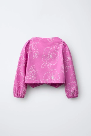 Рубашка с цветочным принтом- Заказать в России