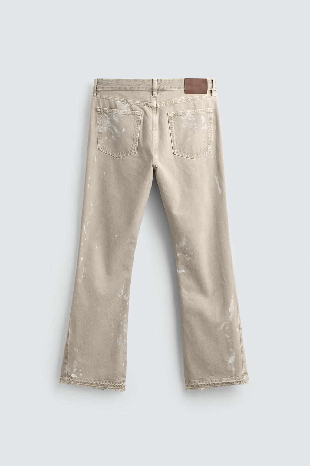 ДЖИНСЫ FLARE FIT С ЭФФЕКТОМ БРЫЗГ