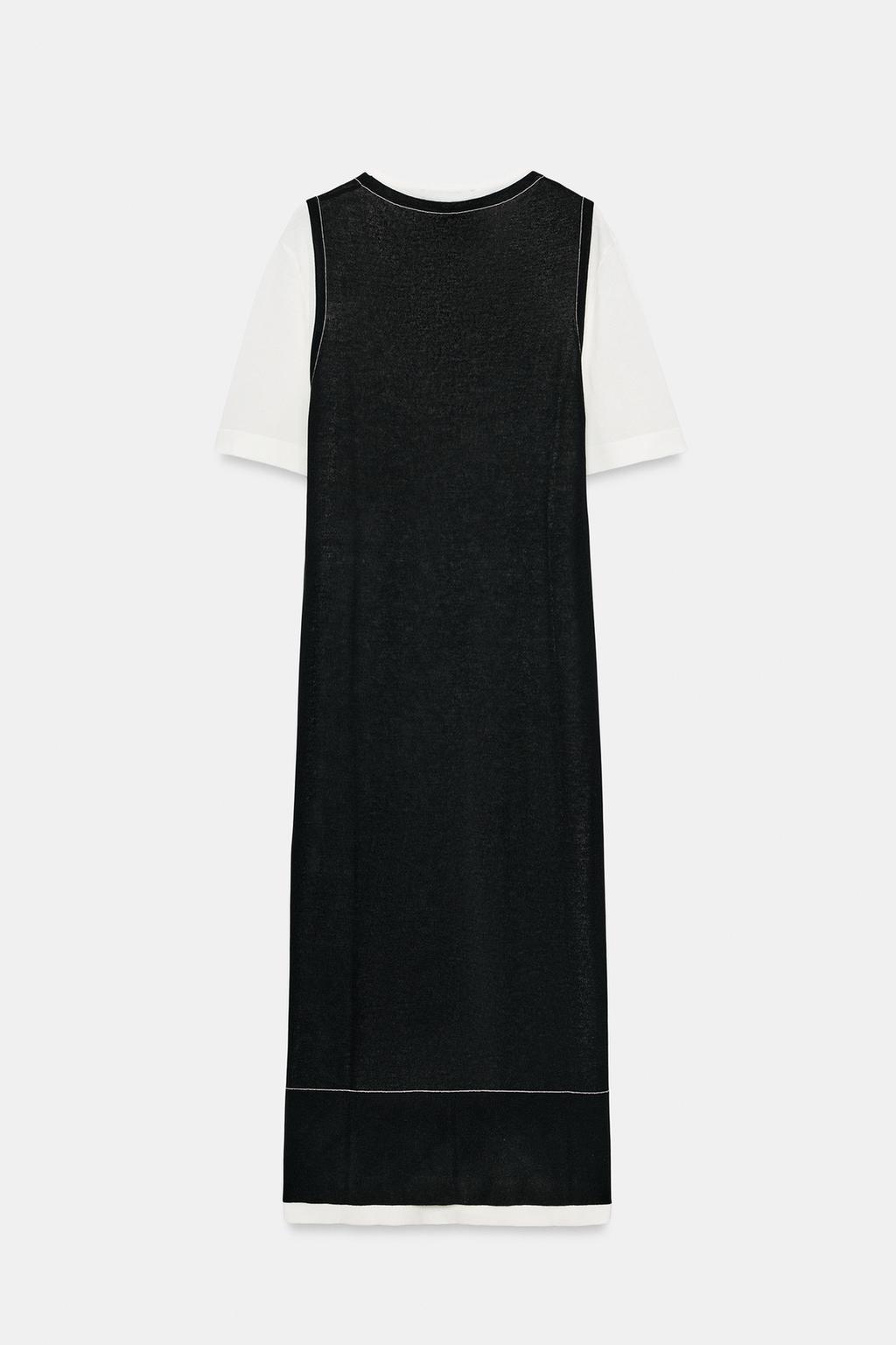 КОМБИНИРОВАННОЕ ТРИКОТАЖНОЕ ПЛАТЬЕ