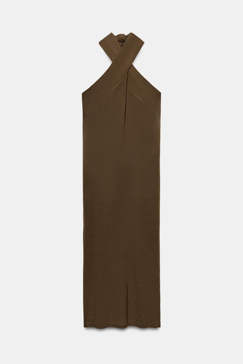 ТРИКОТАЖНОЕ ПЛАТЬЕ МИДИ ХАЛТЕР