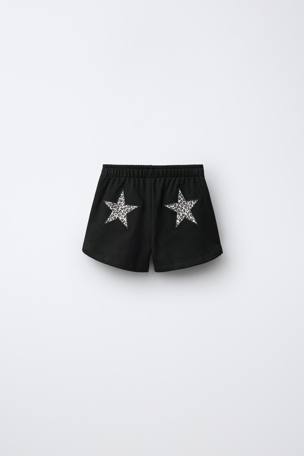 ШОРТЫ ИЗ МЯГКОЙ ТКАНИ С НАШИВКОЙ «ЗВЕЗДА»