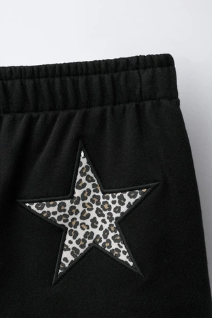 Шорты из мягкой ткани с нашивкой «звезда»- Заказать в России