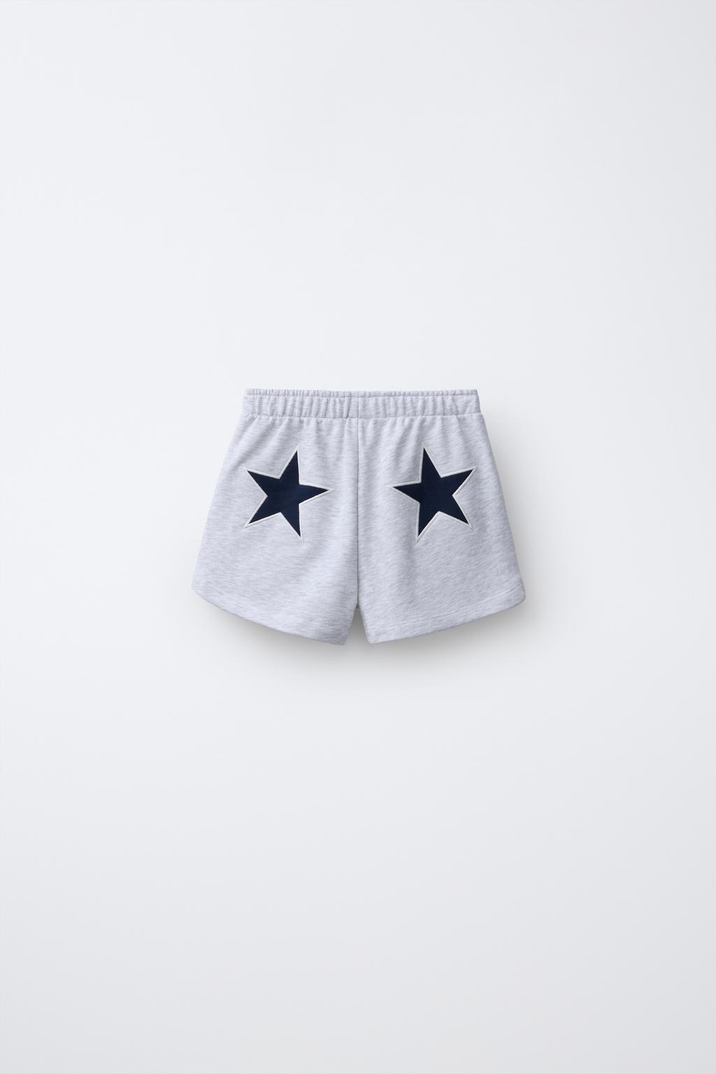 ШОРТЫ ИЗ МЯГКОЙ ТКАНИ С НАШИВКОЙ «ЗВЕЗДА»