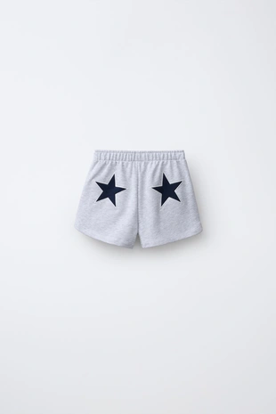 Шорты из мягкой ткани с нашивкой «звезда»