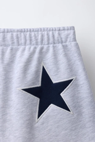 Шорты из мягкой ткани с нашивкой «звезда»- Заказать в России