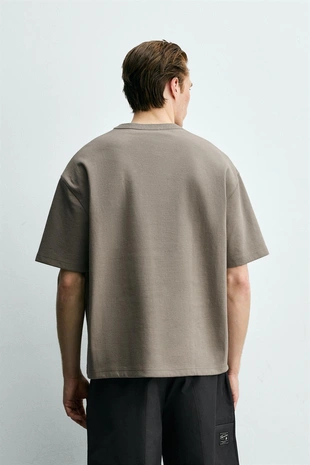 Толстовка свободного кроя с короткими рукавами