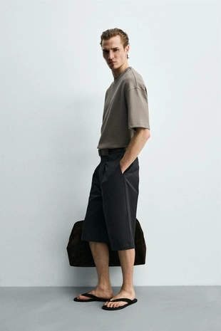 Толстовка свободного кроя с короткими рукавами