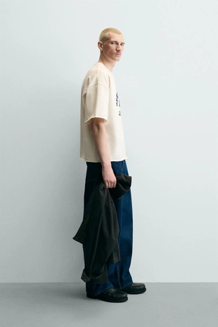 Толстовка Boxy Fit с принтом-номером- Заказать в России