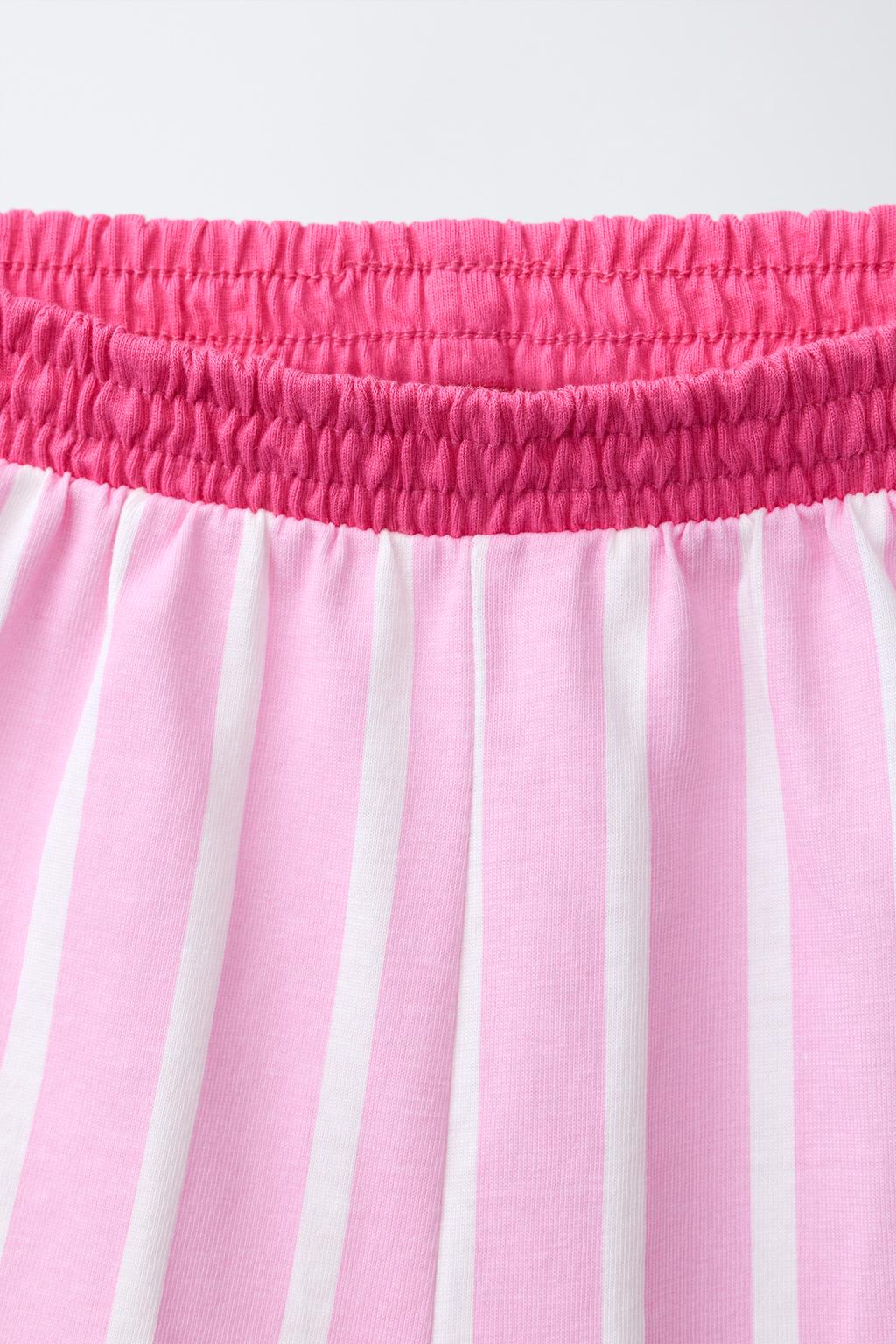 6-14 ЛЕТ/ПИЖАМА В ПОЛОСКУ С НАДПИСЬЮ