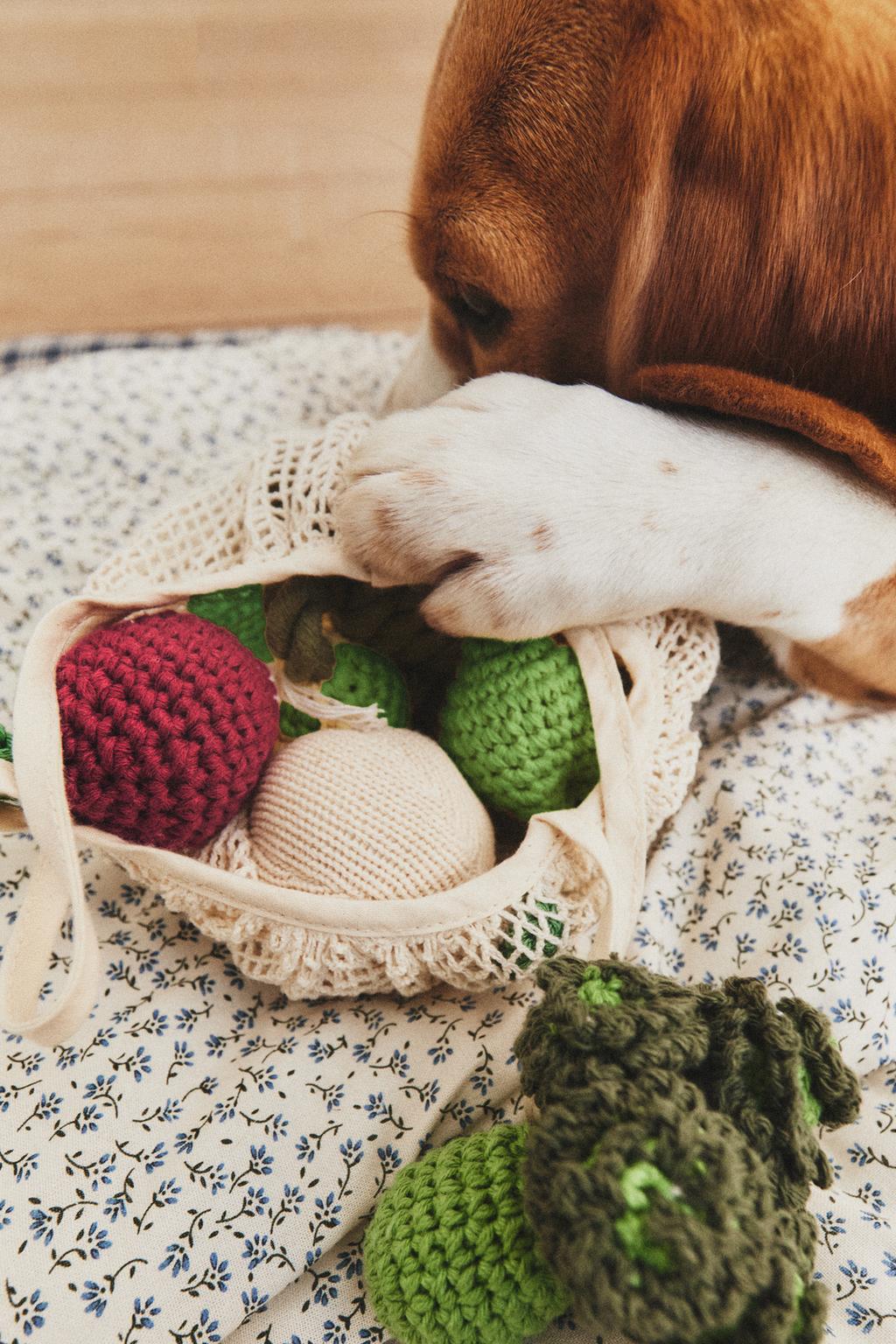 Набор игрушек для домашних животных из овощей