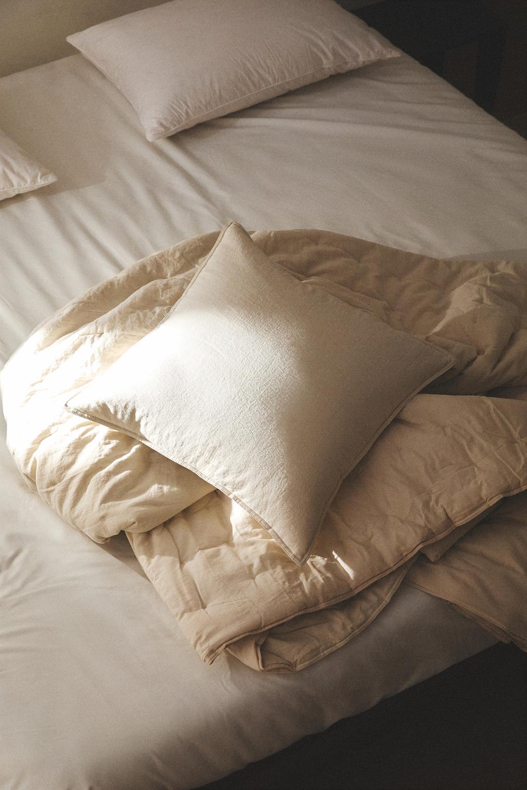 Чехол для подушки из льна и хлопка