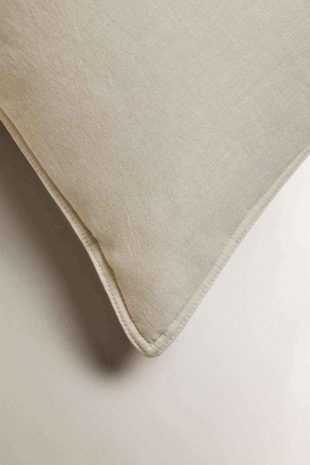 Чехол для подушки из льна и хлопка