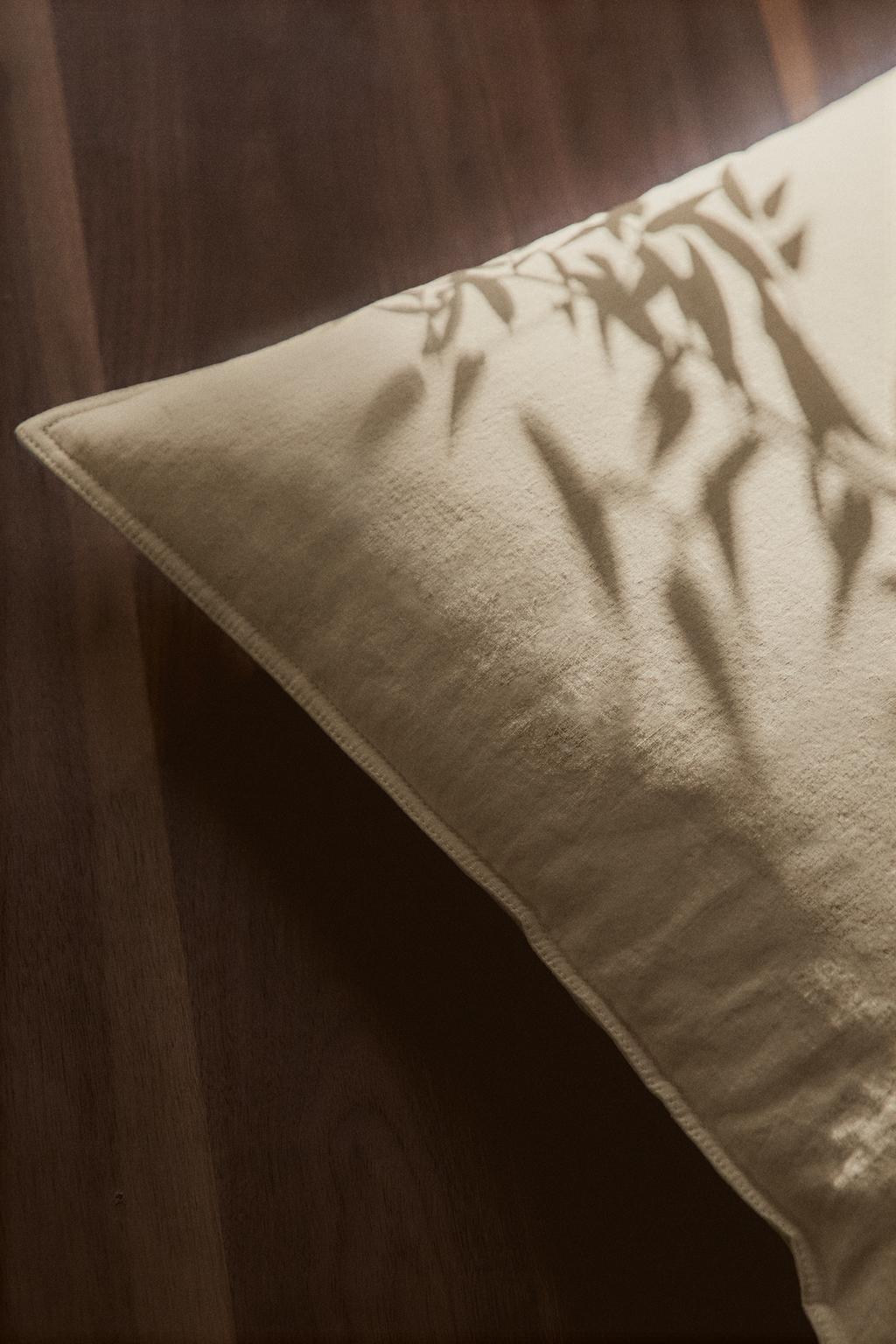 Чехол для подушки из льна и хлопка