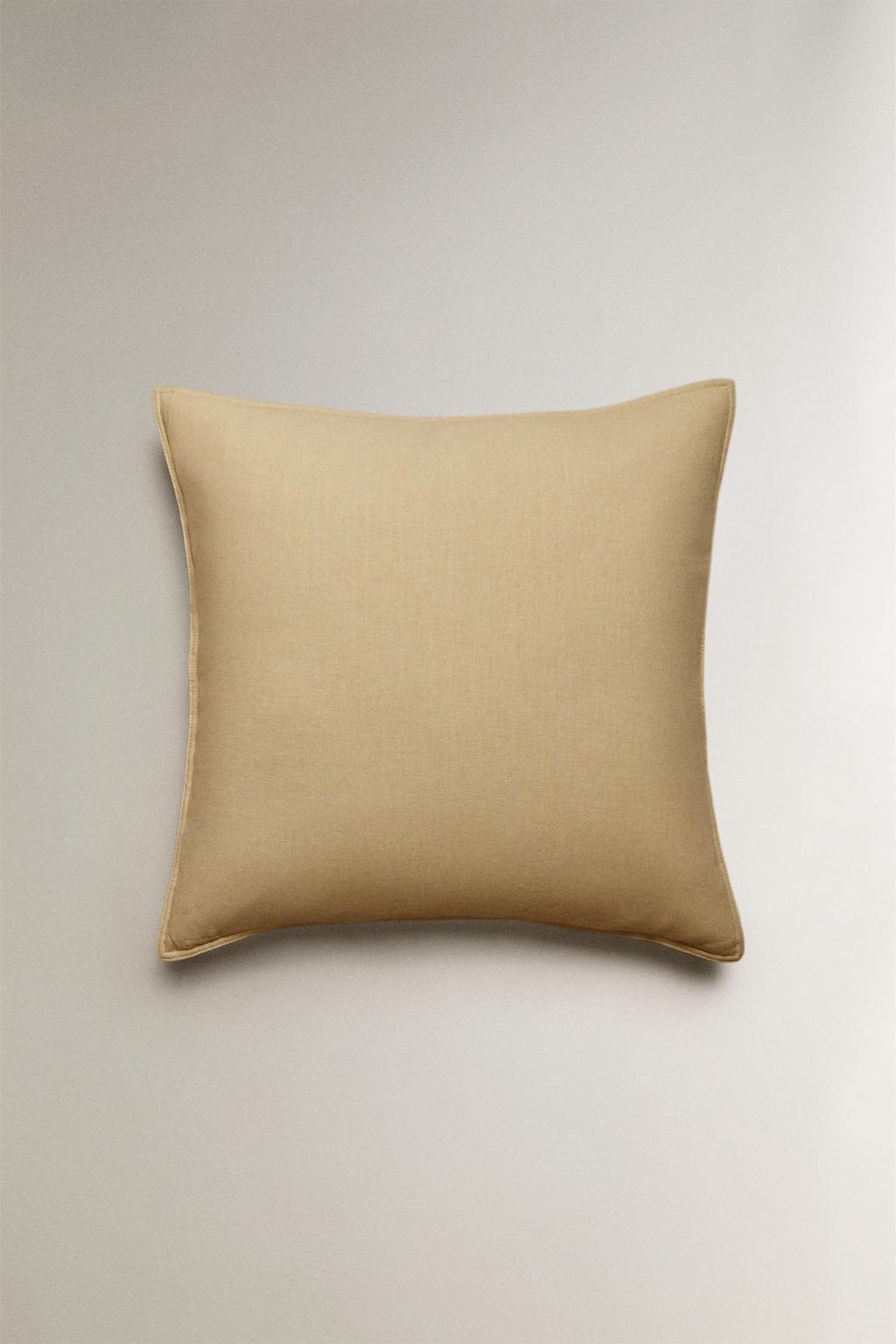 Чехол для подушки из льна и хлопка
