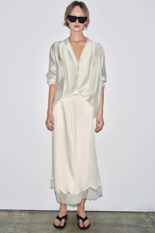 Атласная юбка с кружевом — Zw Collection- Заказать в России