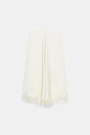 Атласная юбка с кружевом — Zw Collection- Заказать в России