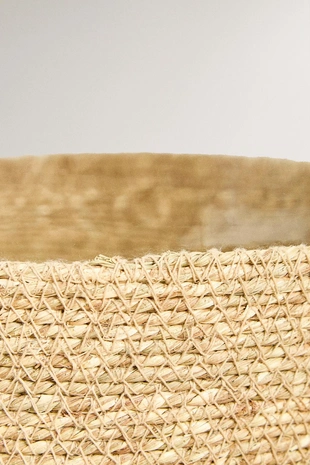 Светильник из стекла и джута- Заказать в России