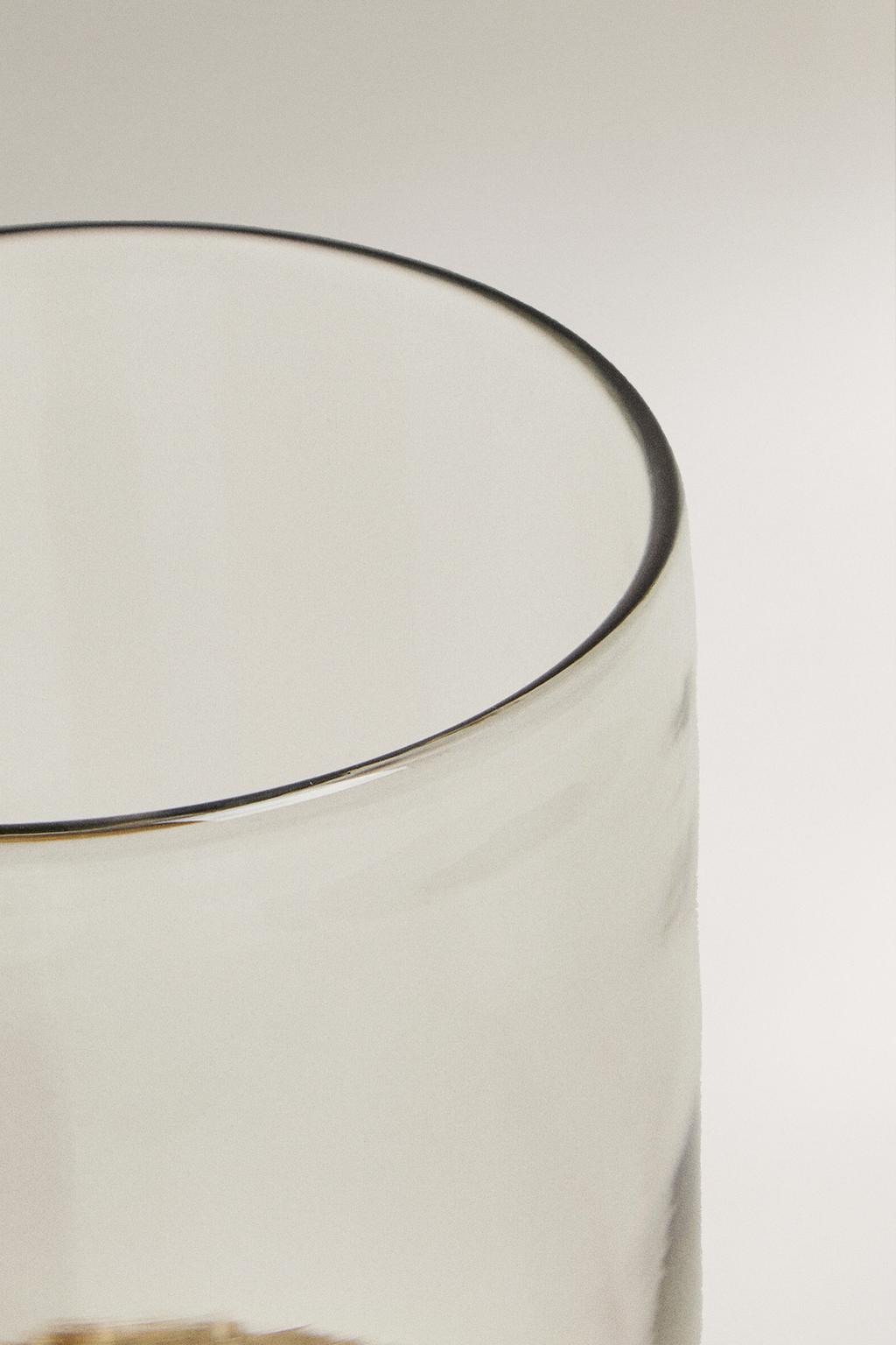 Светильник из стекла и джута