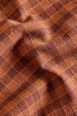 Салфетка из хлопка с клетчатым узором и контрастной стежкой- Заказать в России