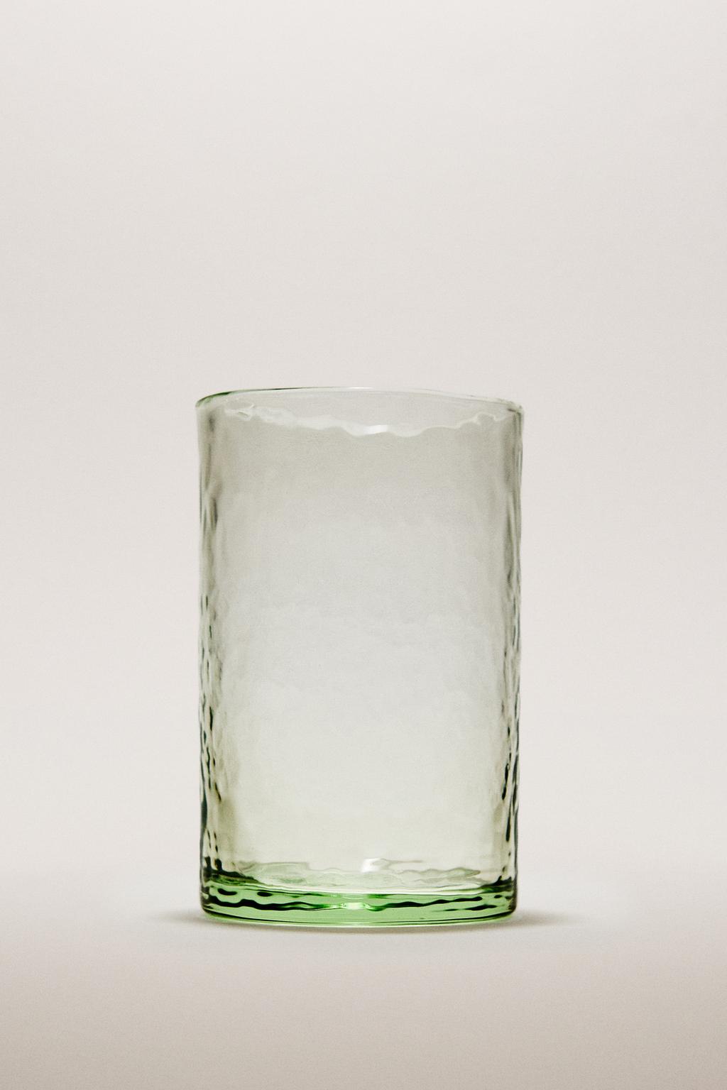 Стакан для газировки с эффектом молоткового стекла