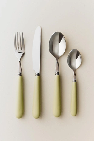 Набор столовых приборов из нержавеющей стали с керамической ручкой (4 предмета)- Заказать в России