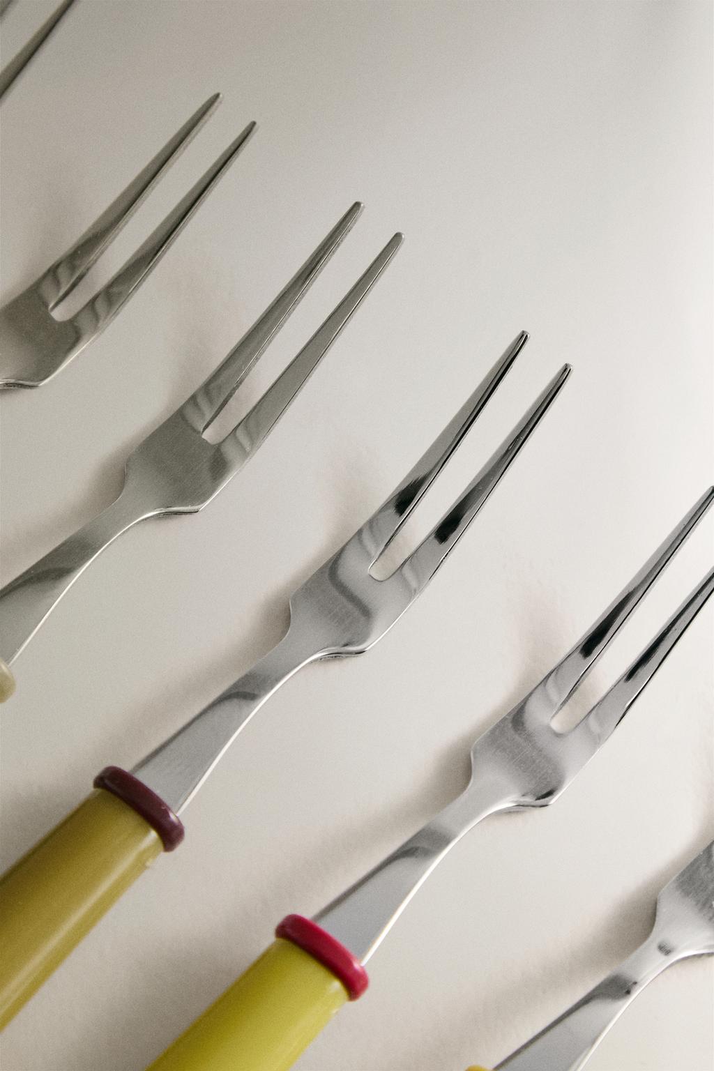 Набор мини-вилок из цветного смола (набор из 8 штук)